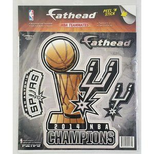 Fathead San Antonio Spurs Wall Stickers 9x12 Reusable 2014 NBA Champs Tim Duncan